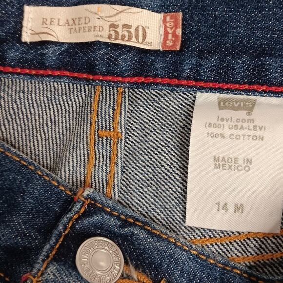 Levis 550 Vintage Jeans Womens 14M 33X31 Blue Relaxed Tapered High Western Y2K - Picture 8 of 15